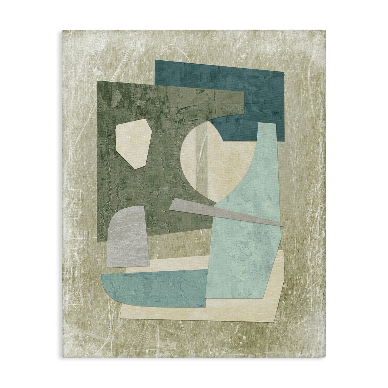 Stupell Industries Neutral Shapes Arranged Canvas Wall Art Design by Suzanne Nicoll